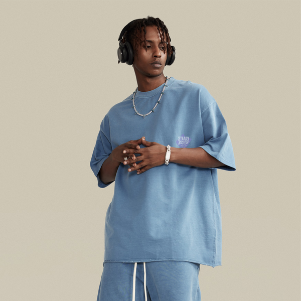 steadYYoung 260GSM Faded Raw Hem Tee STDY