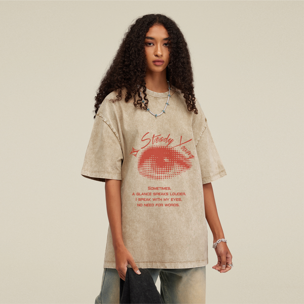 steadYYoung 285GSM Oversized Snow Wash Tee STDY