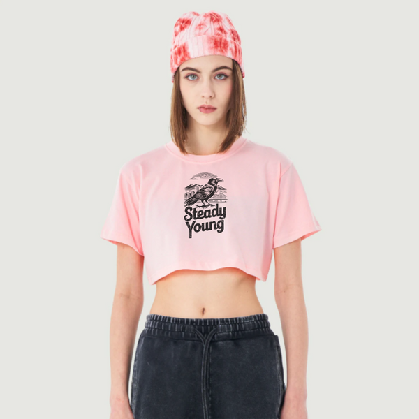 steadYYoung 200GSM Women's Crop Top Tee STDY