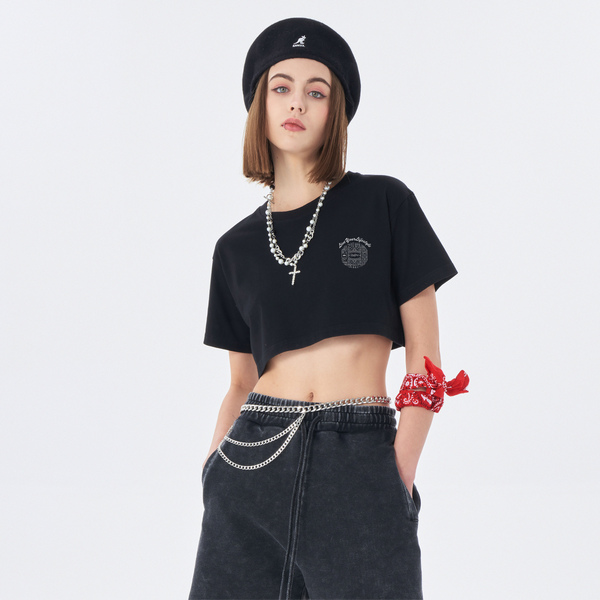 steadYYoung 200GSM Women's Crop Top Tee STDY