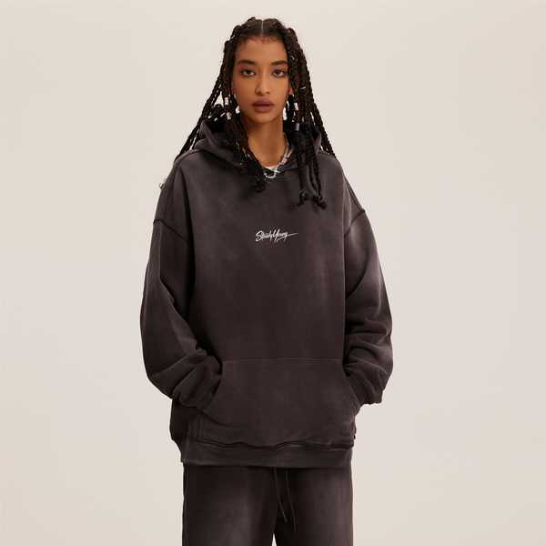 Template293 400GSM Super Heavyweight Sun Faded Hoodie Rose
