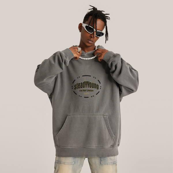 steadYYoung 440GSM Super Heavyweight Oversized Retro Hoodie RAP