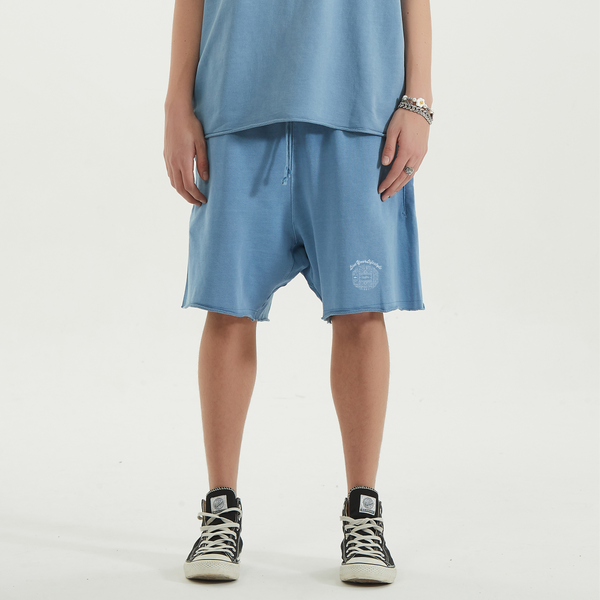 steadYYoung 350GSM Raw Hem Washed Sweat Shorts STDY