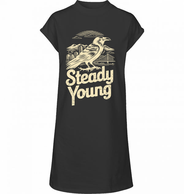 steadYYoung Turtle Extended Shoulder Dress Tee