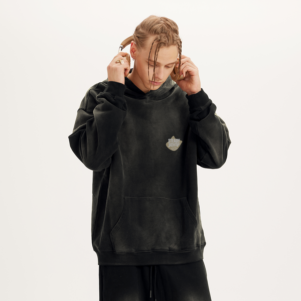 steadYYoung 400GSM Super Heavyweight Sun Faded Hoodie STDY